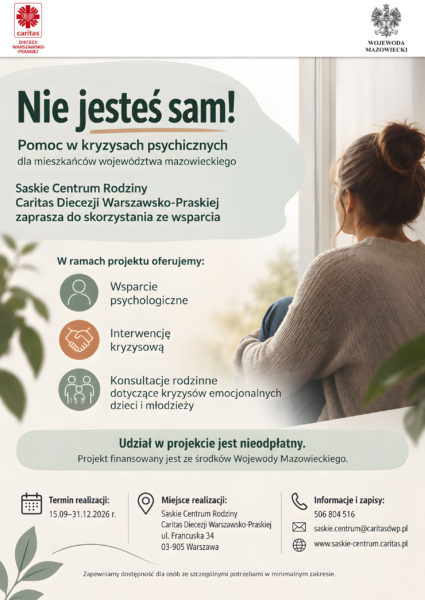 Ogłoszenie Nie jesteś sam - 2026 a4 Ogłoszenie Nie jesteś sam - 2026 a4